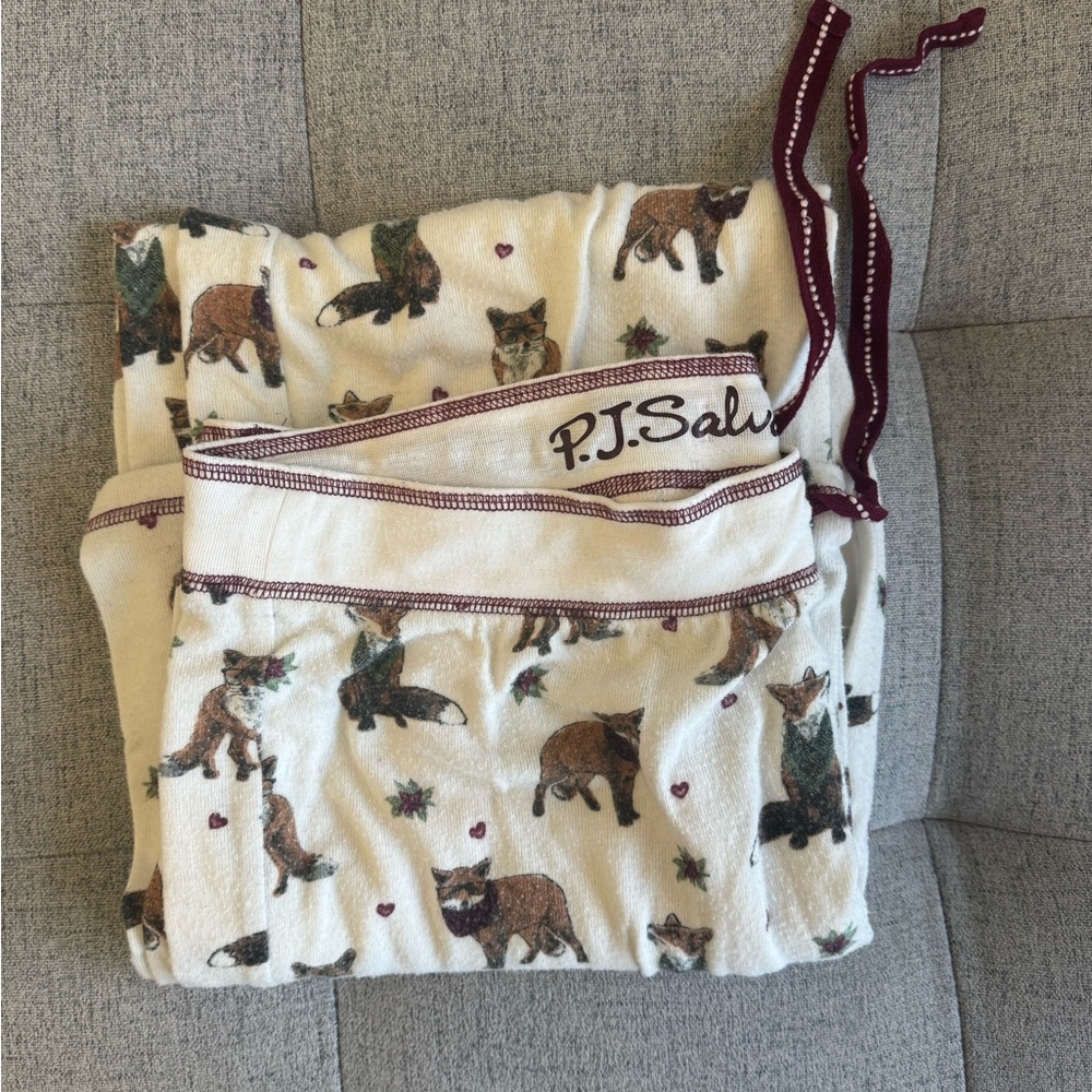 P.J. Salvage Cream Fox Print Pajama Pants